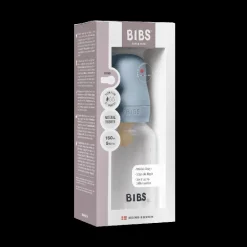 BIBS Baby Flaske Rund Latex 1 pack 150 ml Slow Flow Baby Blue