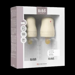BIBS Baby Flaske Rund Latex 2 pack 150 ml Slow Flow Ivory