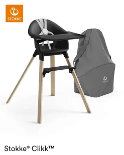 Clikk Stol inkl. Rejsetaske - Sort Natural
