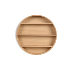 Curve Lab Udstillingsreol - Birketræsfinér med en overflade afslutning i egetræ