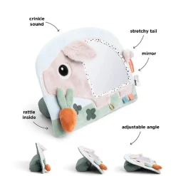 Done By Deer Aktivitets gulvspejl Pigee Farvemix