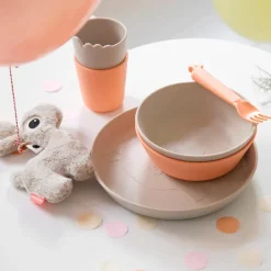 Done by Deer Kiddish mini kop 2 stk. Croco Sand/Koral