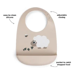 Done By Deer Silikone hagesmæk Sheepy Sand