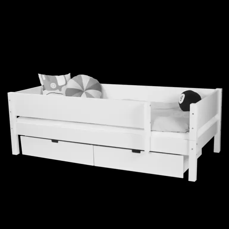 Enkeltseng Mimer med sengehest og skuffer