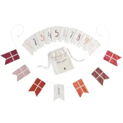 Fødselsdags flagranke tal 0-9 økologisk bomuld