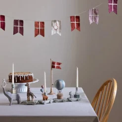 Fødselsdags flagranke tal 0-9 økologisk bomuld