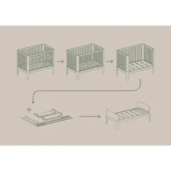 Flexa Nova Forlængersæt til junior seng 150x70cm Oak