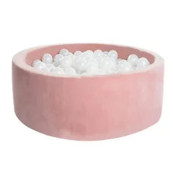 Kidkii boldbassin baby pink 100x30 cm med 250 bolde