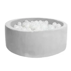 Kidkii boldbassin grå 100x30 cm med 250 bolde