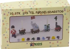 Kids by Friis fødselsdagslys til tog 10 lys i en æske
