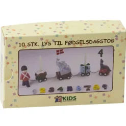 Kids by Friis fødselsdagslys til tog 10 lys i en æske