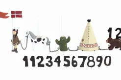 Kids by Friis Fødselsdagstog indianerpige m. 11 tal