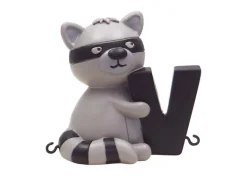 Kids By Friis V bogstav med vaskebjørn til navnetog