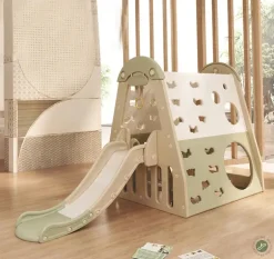 Kids Zone aktivitets hus med rutsjebane og gynge