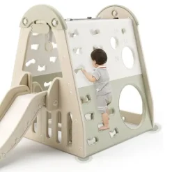 Kids Zone aktivitets hus med rutsjebane og gynge