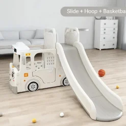 Kids Zone aktivitets lastbil med rutsjebane - Beige