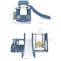 Kids Zone aktivitets lastbil med rutsjebane og gynge