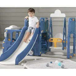 Kids Zone aktivitets lastbil med rutsjebane og gynge