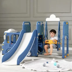 Kids Zone aktivitets lastbil med rutsjebane og gynge