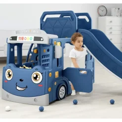 Kids Zone aktivitets lastbil med rutsjebane og gynge