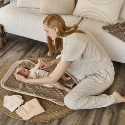 Leander Topper til puslepude - Woodland - Økologisk bomuld - Cappuccino