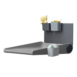 Leander Wally™ væghængt puslebord - Dusty Grey