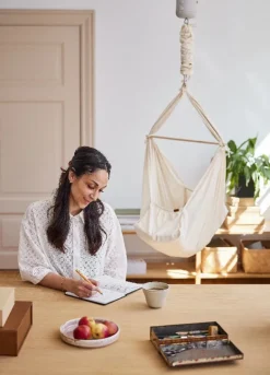 Membantu Basic slyngevugge økologisk bomuld - beige