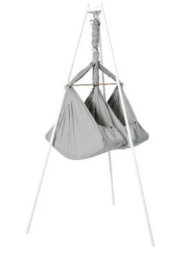 Membantu Basic tvillinge slyngevugge økologisk bomuld - grå