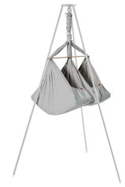 Membantu Basic tvillinge slyngevugge økologisk bomuld - grå