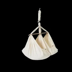 Membantu Basic tvillinge slyngevugge økologisk bomuld - beige