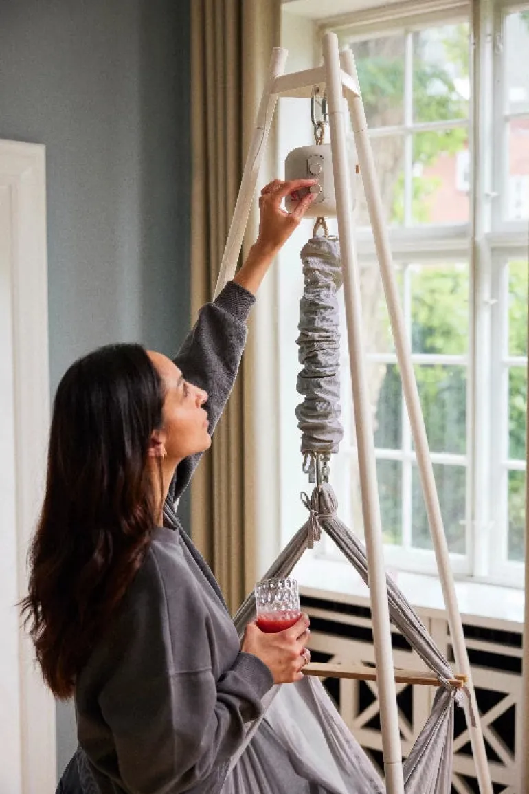 Membantu Premium slyngevugge økologisk bomuld - grå