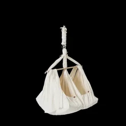 Membantu Premium tvillinge slyngevugge økologisk bomuld - beige