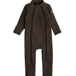 Mikk-Line Ulddragt - Dark Brown Melange - Str. 56-98