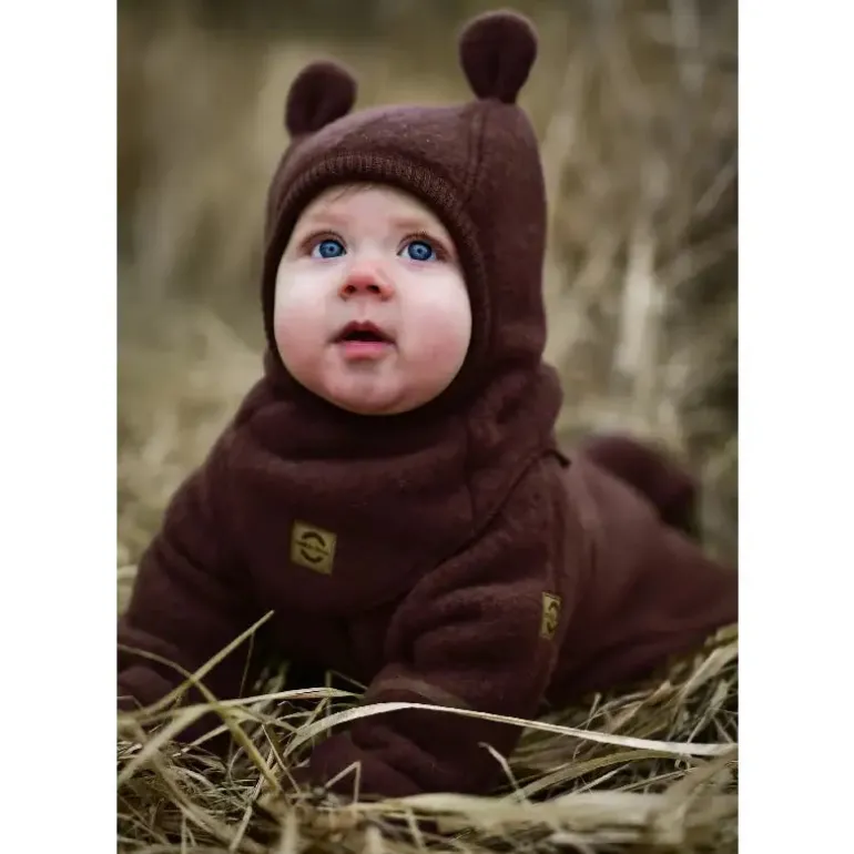 Mikk-Line Uldhue m. Ører - Anthracite Melange