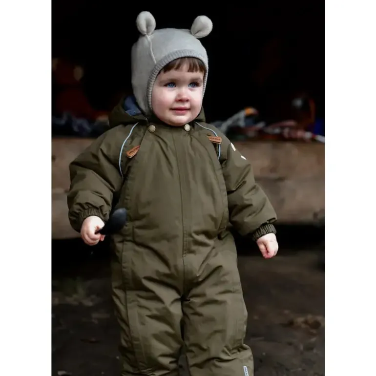 Mikk-Line Uldhue m. Ører - Anthracite Melange