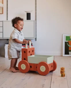 Modu 3-in-1 Gåvogn Burnt Orange / Dusty Green