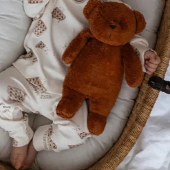 Moonie økologisk brummende bjørn m. Lampe - caramel natur