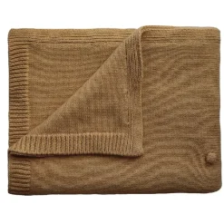 Mushie Babytæppe Dots Mustard Melange