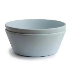 Mushie Dinner Bowl - round - powder blue (set of 2 pcs)