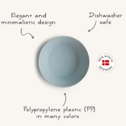 Mushie Dinner Bowl - round - powder blue (set of 2 pcs)