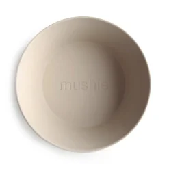 Mushie Dinner Bowl - round - vanilla