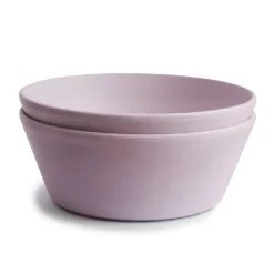 Mushie Dinner Bowl round - round - soft lilac (set of 2 pcs)