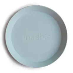 Mushie Dinner Plate - round - powder blue (set of 2 pcs)