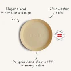 Mushie Dinner Plate - round - powder blue (set of 2 pcs)