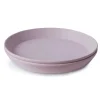 Mushie Dinner Plate round - soft lilac (set of 2 pcs)