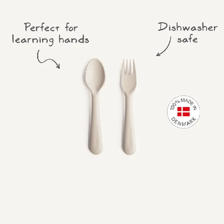 Mushie Fork & spoon - vanilla