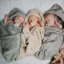 Mushie Hættehåndklæde Sea Mist