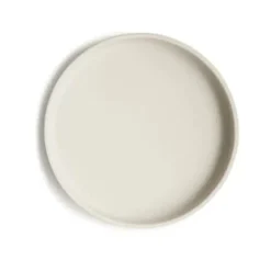 Mushie Klassisk Skridsikker Silikone Tallerken Ivory