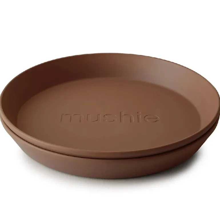Mushie Rund Tallerken Caramel 2pcs