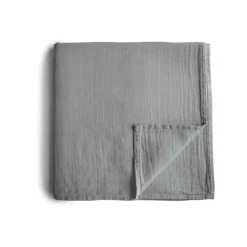 Mushie Swaddle Belgian Grey